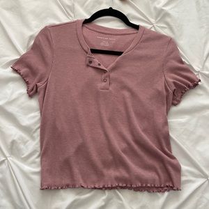 Pink American eagle crop top